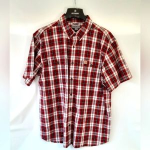 Carhartt mens short sleeve button down shirt XXL plaid